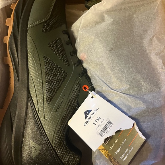 New In Box Ozark Mens trail hikers sneaker size 11.5 olive green breathable , - Picture 6 of 13